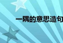 一隅的意思造句(一隅的意思解釋)