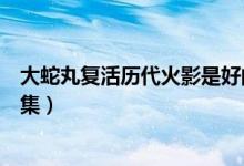 大蛇丸復(fù)活歷代火影是好的嗎（大蛇丸復(fù)活歷代火影是第幾集）