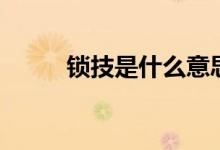 鎖技是什么意思?。ㄦi技是什么）