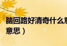 腦回路好清奇什么意思（腦回路很清奇是什么意思）