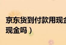 京東貨到付款用現金行嗎（京東貨到付款可以現金嗎）