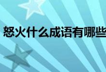 怒火什么成語(yǔ)有哪些（怒火什么成語(yǔ)有哪些）