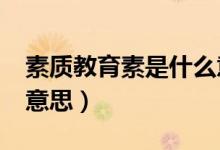 素質(zhì)教育素是什么意思?（素質(zhì)教育的素什么意思）