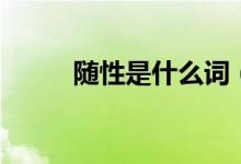 隨性是什么詞（隨性是什么意思）