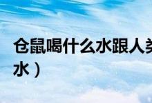 倉(cāng)鼠喝什么水跟人類(lèi)的水一樣嗎（倉(cāng)鼠喝什么水）