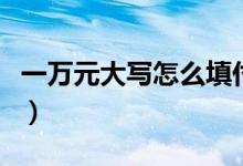 一萬元大寫怎么填付款單（一萬元大寫是什么）