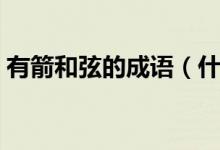有箭和弦的成語（什么箭什么弦四個(gè)字成語）