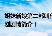 姐妹新娘第二部叫什么電視?。ń忝眯履镫娨晞∏楹?jiǎn)介）