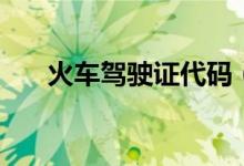 火車駕駛證代碼（火車駕駛證怎么考）