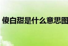 傻白甜是什么意思圖片（傻白甜是什么意思）