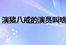 演豬八戒的演員叫啥（演豬八戒的演員是誰）