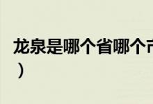 龍泉是哪個省哪個市（龍泉是哪個省哪個地區(qū)）