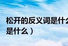 松開的反義詞是什么最佳答案（松開的反義詞是什么）