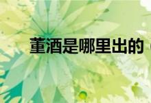 董酒是哪里出的（董酒是哪里生產(chǎn)的）