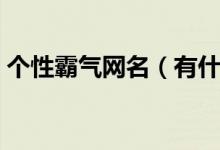 個(gè)性霸氣網(wǎng)名（有什么比較霸氣個(gè)性的網(wǎng)名）