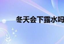 冬天會下露水嗎（冬天會下冰雹嗎）