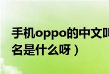 手機(jī)oppo的中文叫什么（手機(jī)OPPO的中文名是什么呀）
