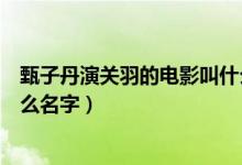 甄子丹演關(guān)羽的電影叫什么名字（甄子丹演關(guān)羽的電影叫什么名字）