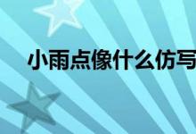小雨點像什么仿寫句子（小雨點像什么）