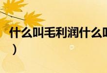 什么叫毛利潤什么叫凈利潤（什么叫毛入學(xué)率）