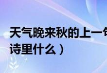 天氣晚來秋的上一句是（天氣晚來秋的上一句詩里什么）