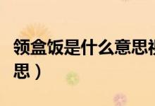 領(lǐng)盒飯是什么意思視頻講解（領(lǐng)盒飯是什么意思）