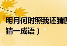明月何時照我還猜四字詞語（明月何時照我還猜一成語）