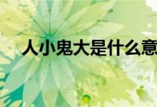 人小鬼大是什么意思（人小鬼大近義詞）