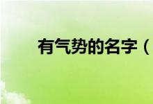 有氣勢(shì)的名字（有氣勢(shì)的名字精選）