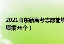 2021山東新高考志愿能填多少個(gè)（2022山東新高考志愿可填報(bào)96個(gè)）