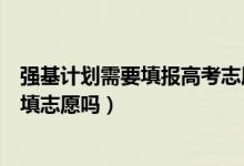 強基計劃需要填報高考志愿嗎（高考強基計劃被錄取了還用填志愿嗎）