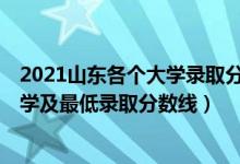 2021山東各個大學(xué)錄取分?jǐn)?shù)線（2021山東最難考的10所大學(xué)及最低錄取分?jǐn)?shù)線）