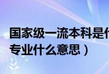 國家級一流本科是什么意思（國家級一流本科專業(yè)什么意思）