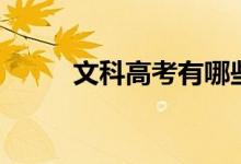 文科高考有哪些科目（分數(shù)多少）