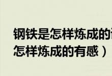 鋼鐵是怎樣煉成的讀后感1000字(讀鋼鐵是怎樣煉成的有感)