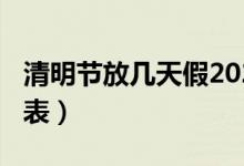 清明節(jié)放幾天假2021（2021清明節(jié)放假時(shí)間表）