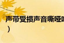 聲帶受損聲音嘶啞吃什么藥（聲帶受損怎么辦）
