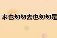 來(lái)也匆匆去也匆匆是什么歌（刀劍如夢(mèng)歌詞）