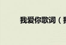 我愛你歌詞（我愛你歌詞是什么）