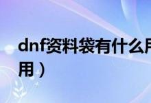 dnf資料袋有什么用（簡(jiǎn)介dnf資料袋有什么用）