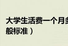 大學(xué)生活費(fèi)一個(gè)月多少正常（大學(xué)生生活費(fèi)一般標(biāo)準(zhǔn)）