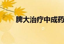 脾大治療中成藥（脾大治療的方法）