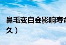 鼻毛變白會(huì)影響壽命嗎（鼻毛變白一般能活多久）