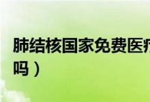 肺結核國家免費醫(yī)療嗎（肺結核國家免費治療嗎）