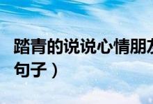 踏青的說(shuō)說(shuō)心情朋友圈(適合踏青發(fā)朋友圈的句子)