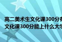 高二美術(shù)生文化課300分有希望考本科嗎（2022美術(shù)生高考文化課300分能上什么大學(xué)）