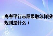 高考平行志愿錄取怎樣投檔（高考平行志愿投檔后專業(yè)錄取規(guī)則是什么）