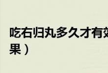 吃右歸丸多久才有效果（吃右歸丸多久才有效果）