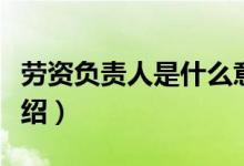 勞資負(fù)責(zé)人是什么意思（關(guān)于勞資負(fù)責(zé)人的介紹）