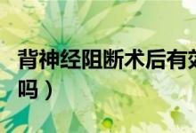 背神經(jīng)阻斷術后有效果嗎(背神經(jīng)阻斷術管用嗎)